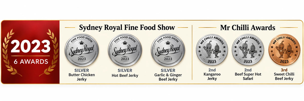 Mallory's Jerky award-winning products and food awards 2024.