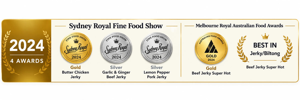 Mallory's Jerky award-winning products and food awards 2024.