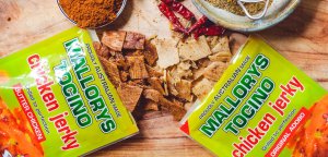 Best tasting Chicken Jerky from Mallorys Tocino.