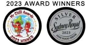 Mr Chilli Awards 2023 Winner and Silver Sydney Royal 2023 Fine Food Show medals for Aussie Jerky.